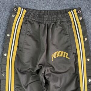Vintage Purdue Boilermakers Mens Large Black NCAA Tearaway Steve & Barry's Pants